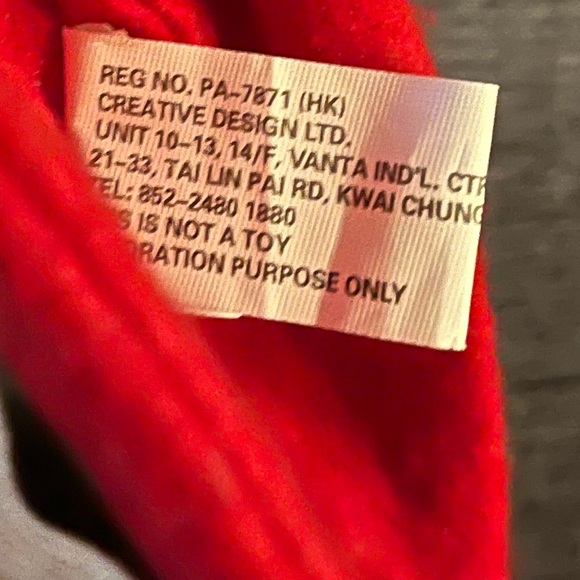 Cat Christmas Stocking Fish Shaped Felt Pet Kitty In Santa Hat & Bowtie 17.5" - Picture 5 of 7